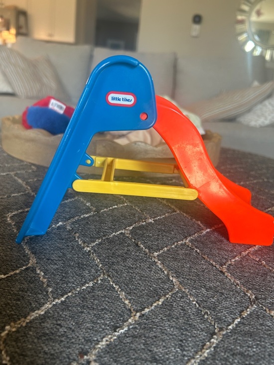 Little Tikes Other - Vintage Little Tikes Dollhouse Slide Orange And Blue Folding Slide